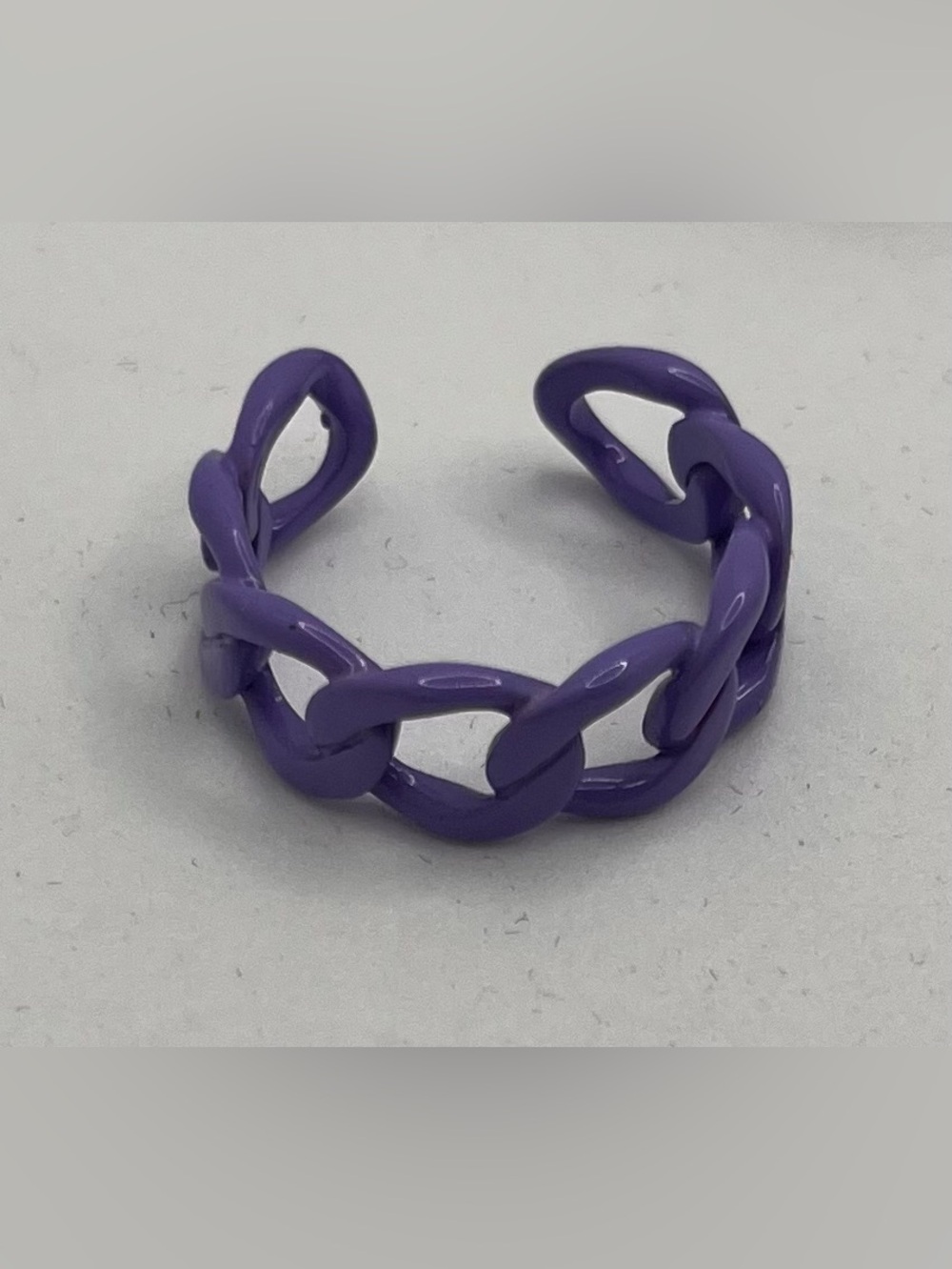 Purple Chain-Link Cuff Ring - Women Jewelry